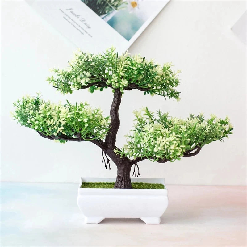 Artificial Plants Bonsai Small Tree Pot Fake Plant Flowers Potted Ornaments for Home Room Table Decoration Hotel Garden Decor