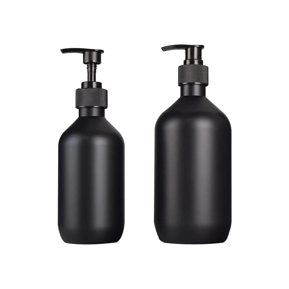 Matte Black 300/500Ml Soap Bottle Liquid Soap Dispenser Refillable Empty Shampoo Conditioner Container for Bathroom Supplies