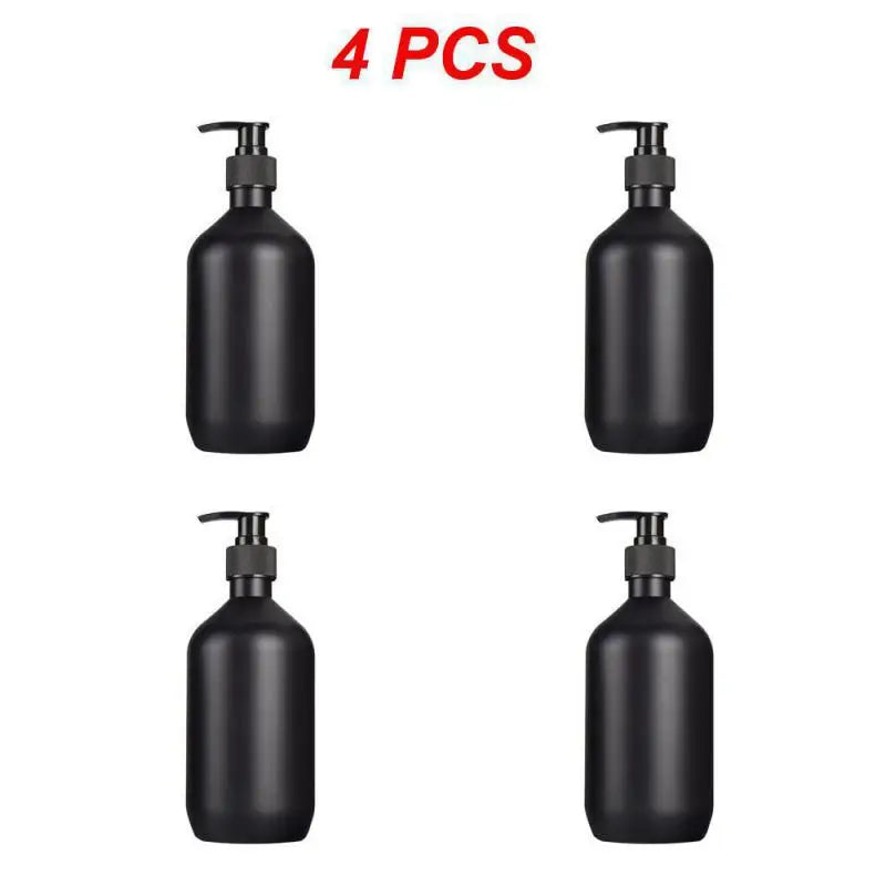 Matte Black 300/500Ml Soap Bottle Liquid Soap Dispenser Refillable Empty Shampoo Conditioner Container for Bathroom Supplies