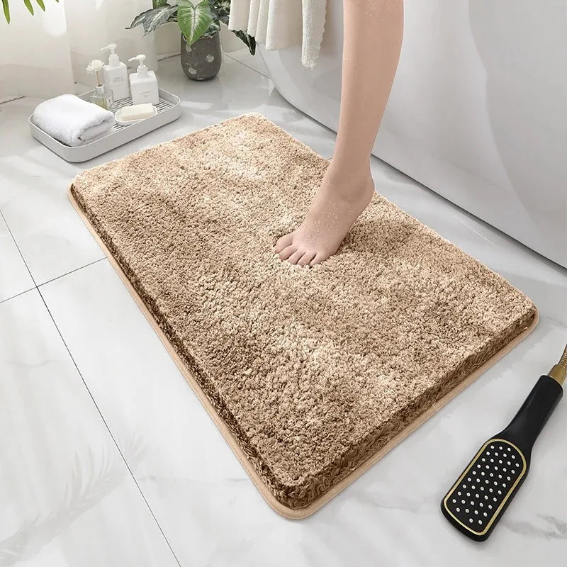 Soft Comfortable Thick Plush Floor Mat,Bathroom Floor Rug,Bedroom Carpet,Living Room Mat,Non-Slip Rug,Water Absorption Anti-Slip