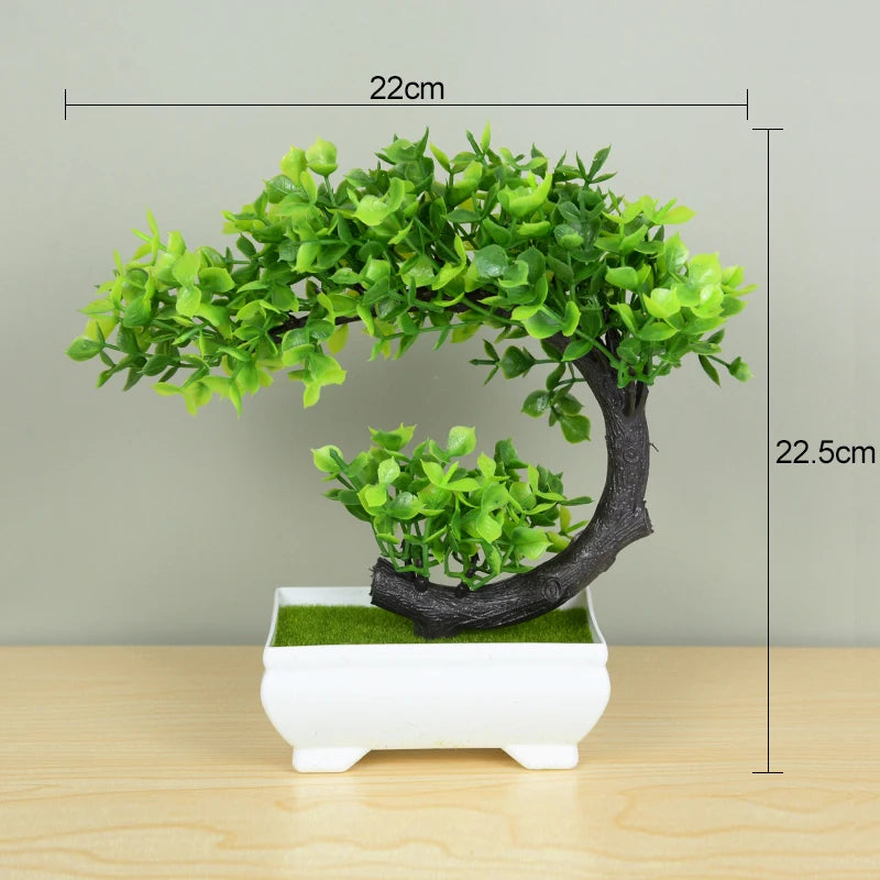 Artificial Plants Bonsai Small Tree Pot Fake Plant Flowers Potted Ornaments for Home Room Table Decoration Hotel Garden Decor