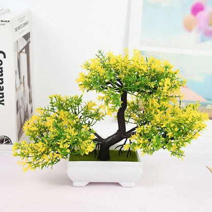 Artificial Plants Bonsai Small Tree Pot Fake Plant Flowers Potted Ornaments for Home Room Table Decoration Hotel Garden Decor