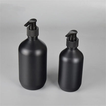 Matte Black 300/500Ml Soap Bottle Liquid Soap Dispenser Refillable Empty Shampoo Conditioner Container for Bathroom Supplies