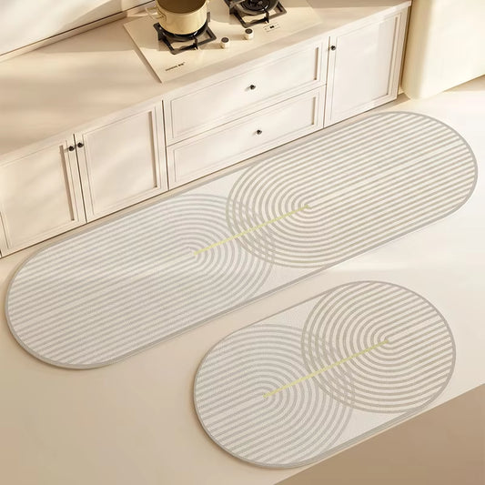 Modern Light Luxury Kitchen Floor Mat Entry Door Washless Door Mat Waterproof Household Non-Slip and Dirty Foot Mat RUG